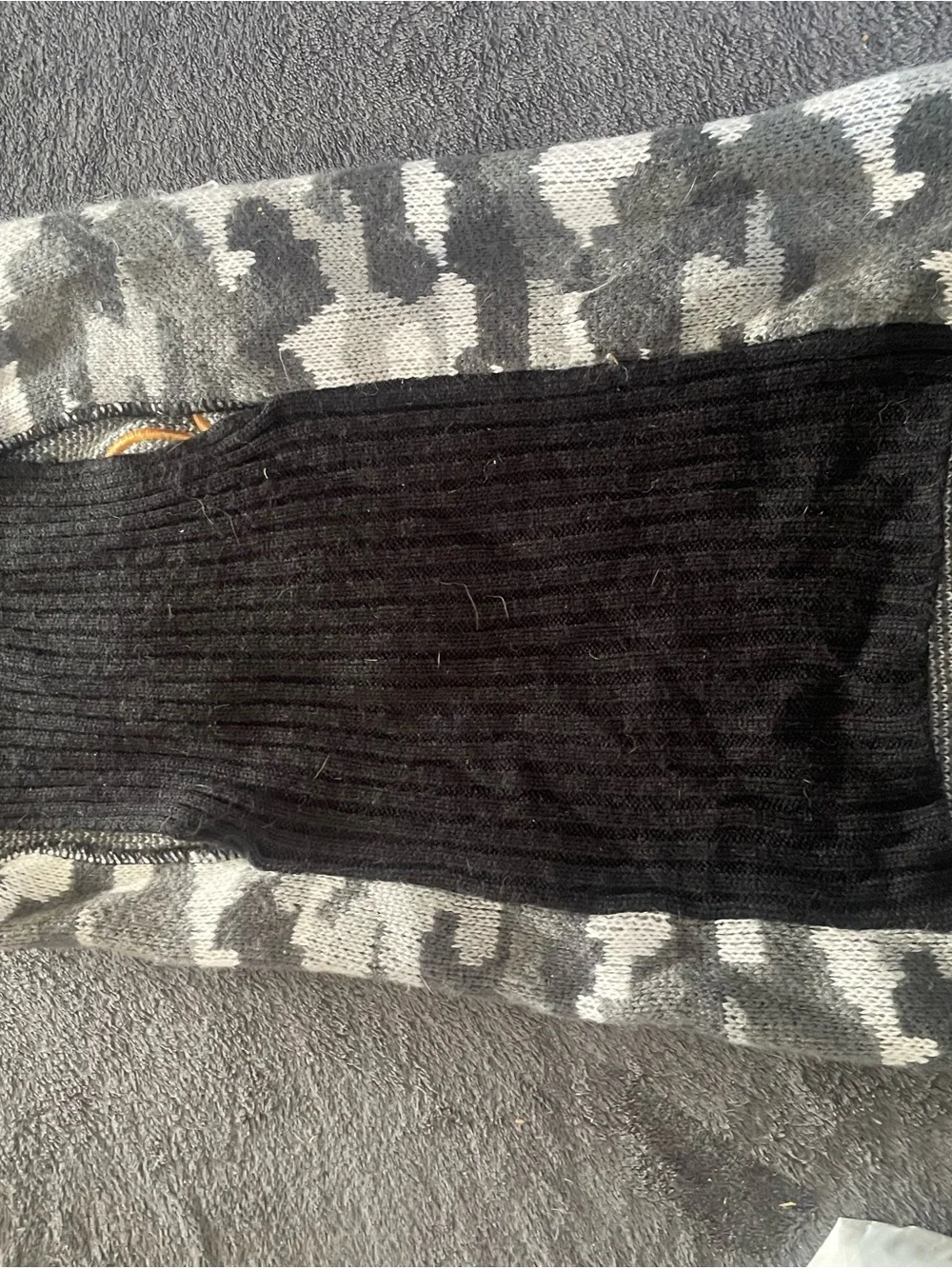 Gray Camo Dog Blanket with Yellow Paw Patch